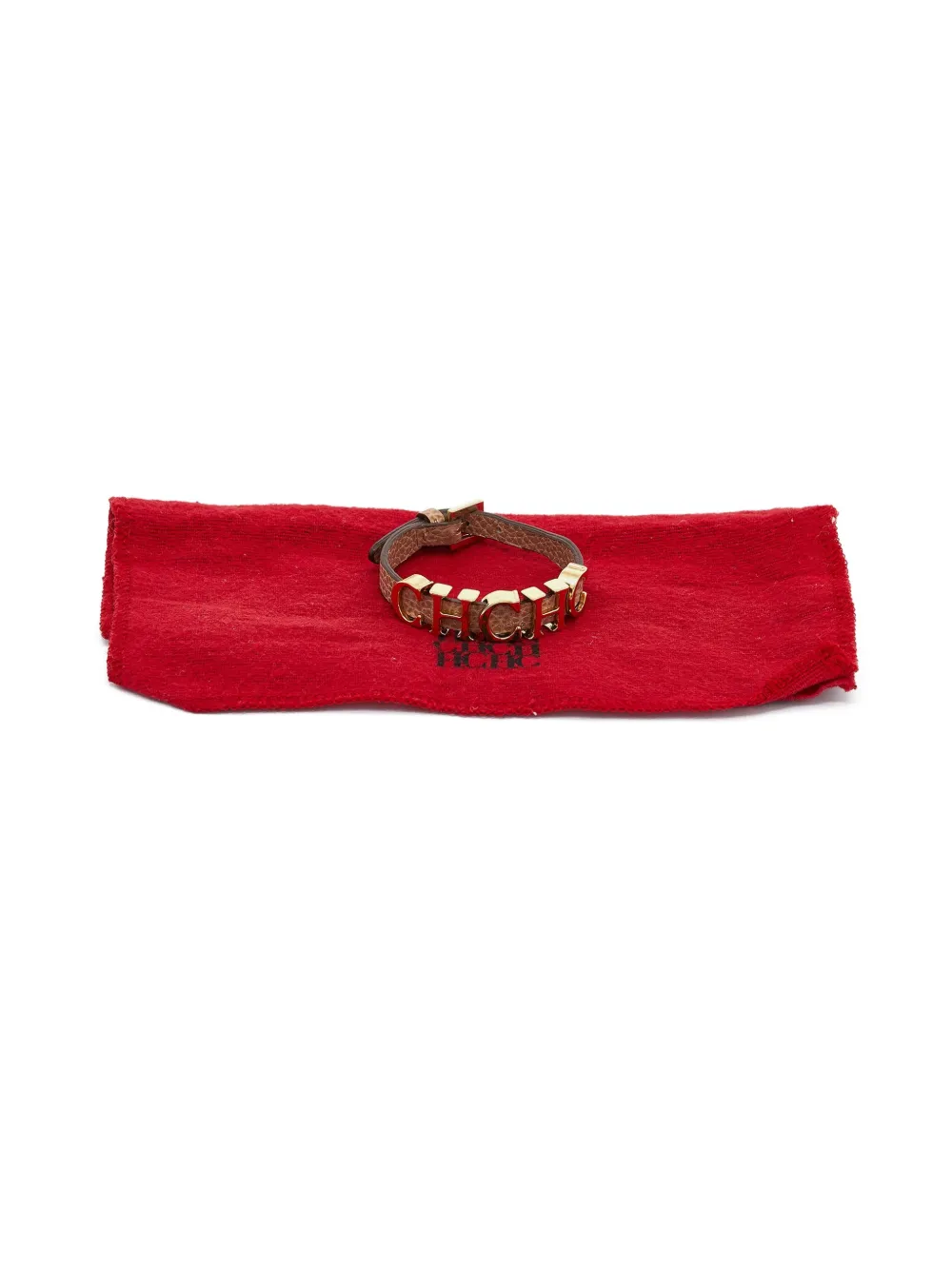 Carolina Herrera Vintage pre-owned logo-lettering leather bracelet | Image 2