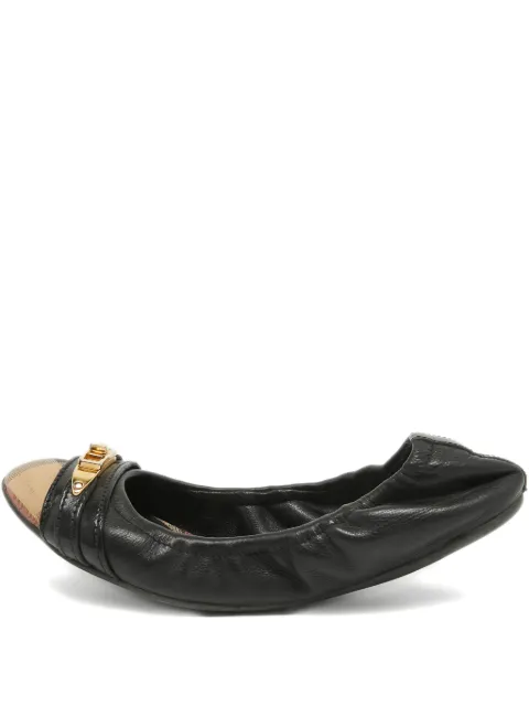 Burberry Pre-Owned Check leather flats