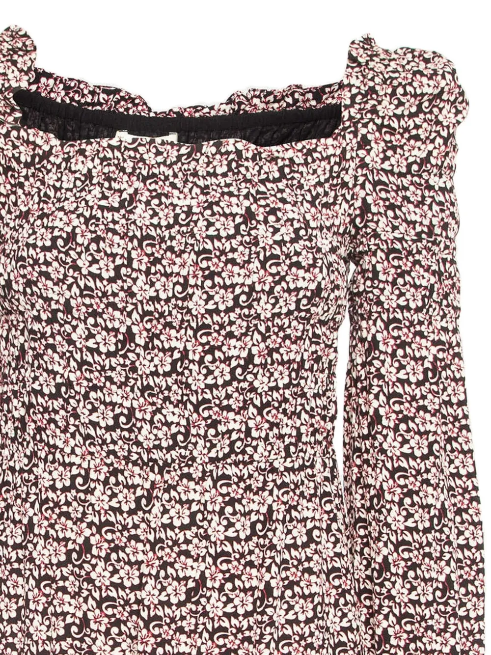 Maje 2024 pre-owned mini-jurk met pofmouwen - Zwart