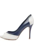 Gianvito Rossi 2024 leather peep-toe pumps - Blue