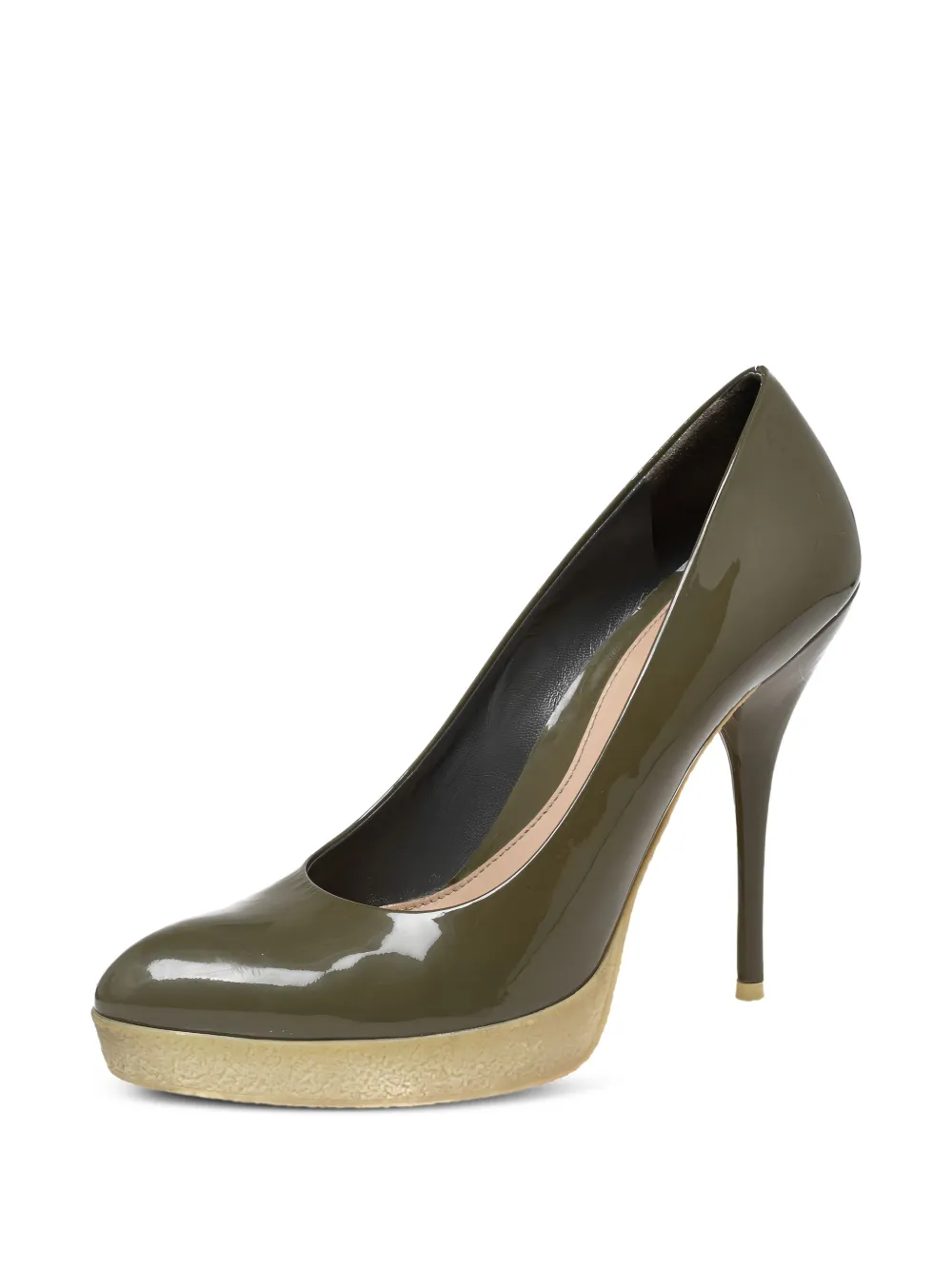 Gucci Pre-Owned 120 mm leren pumps met hak - Groen