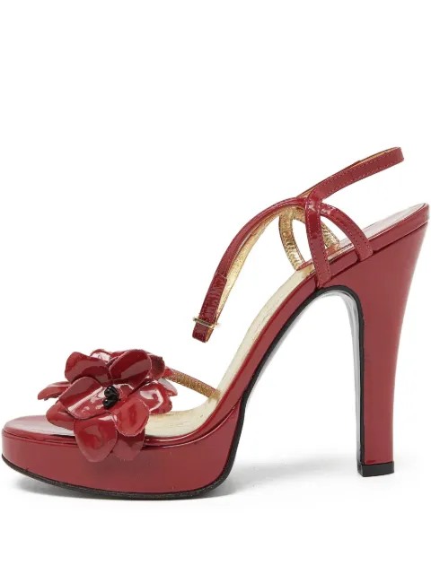 Dolce & Gabbana Pre-Owned flower strappy heeled sandals