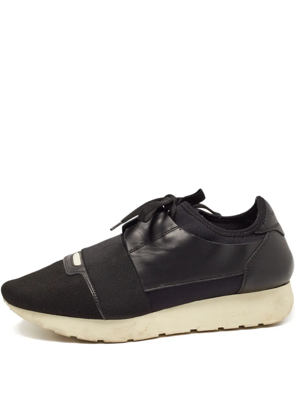 Balenciaga Pre-Owned leather lace-up sneakers | Black | Image 1