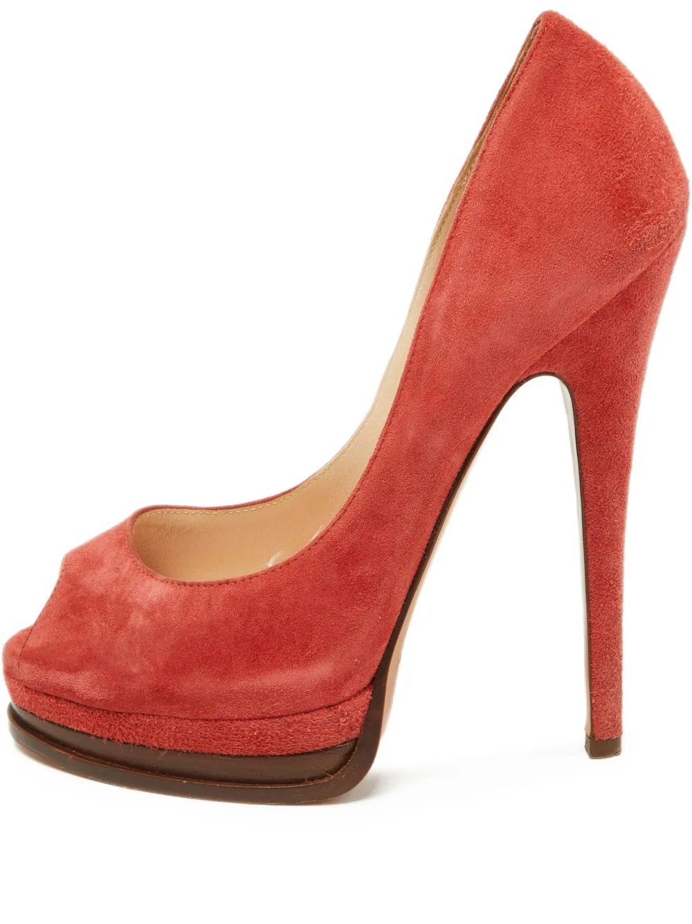 Casadei Vintage 145mm Daisy peep-toe pumps | Brown | Image 1