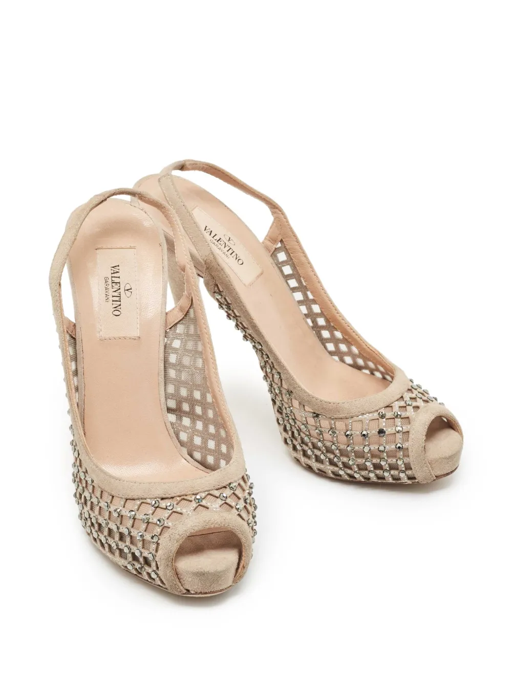 125mm rhinestone-embellished pumps