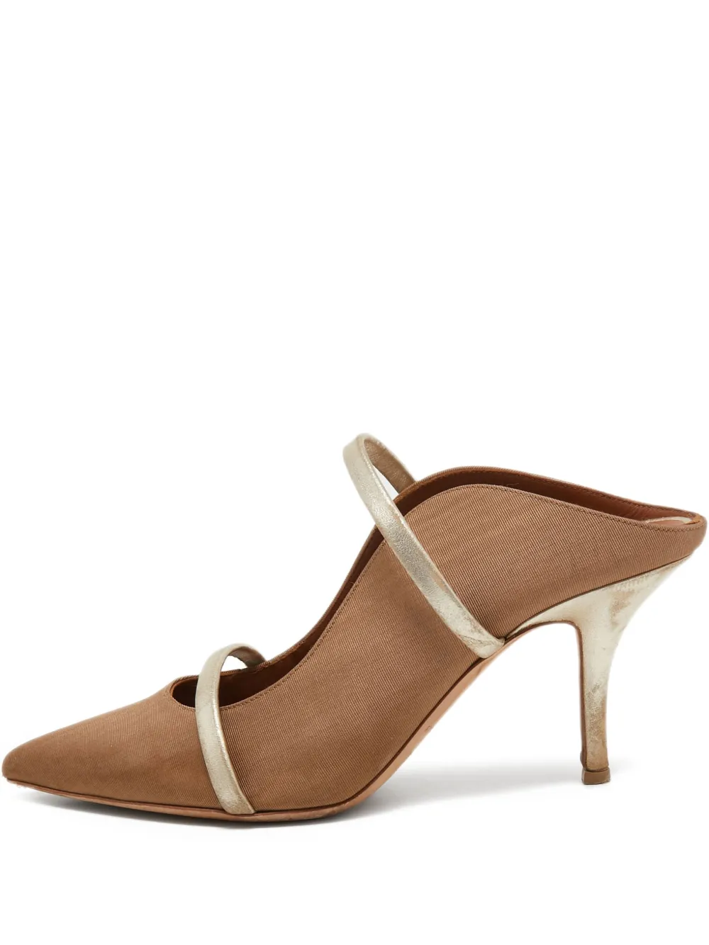 Malone Souliers pre-owned 80mm Maureen pointed-toe mules | Brown | Image 1