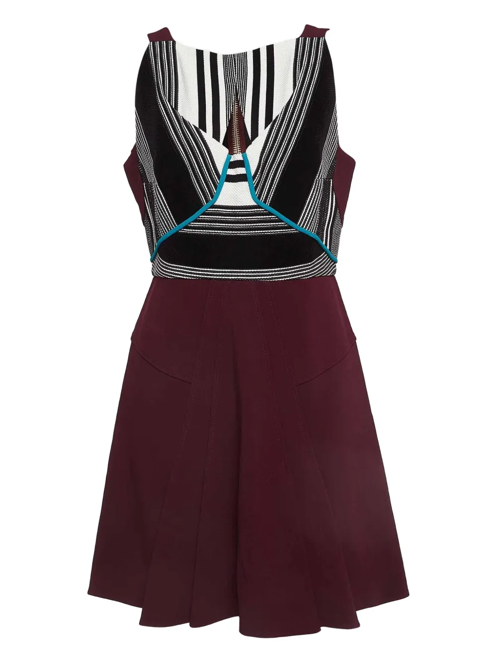 Roland Mouret pre-owned colourblock sleeveless mini dress | Purple | Image 1