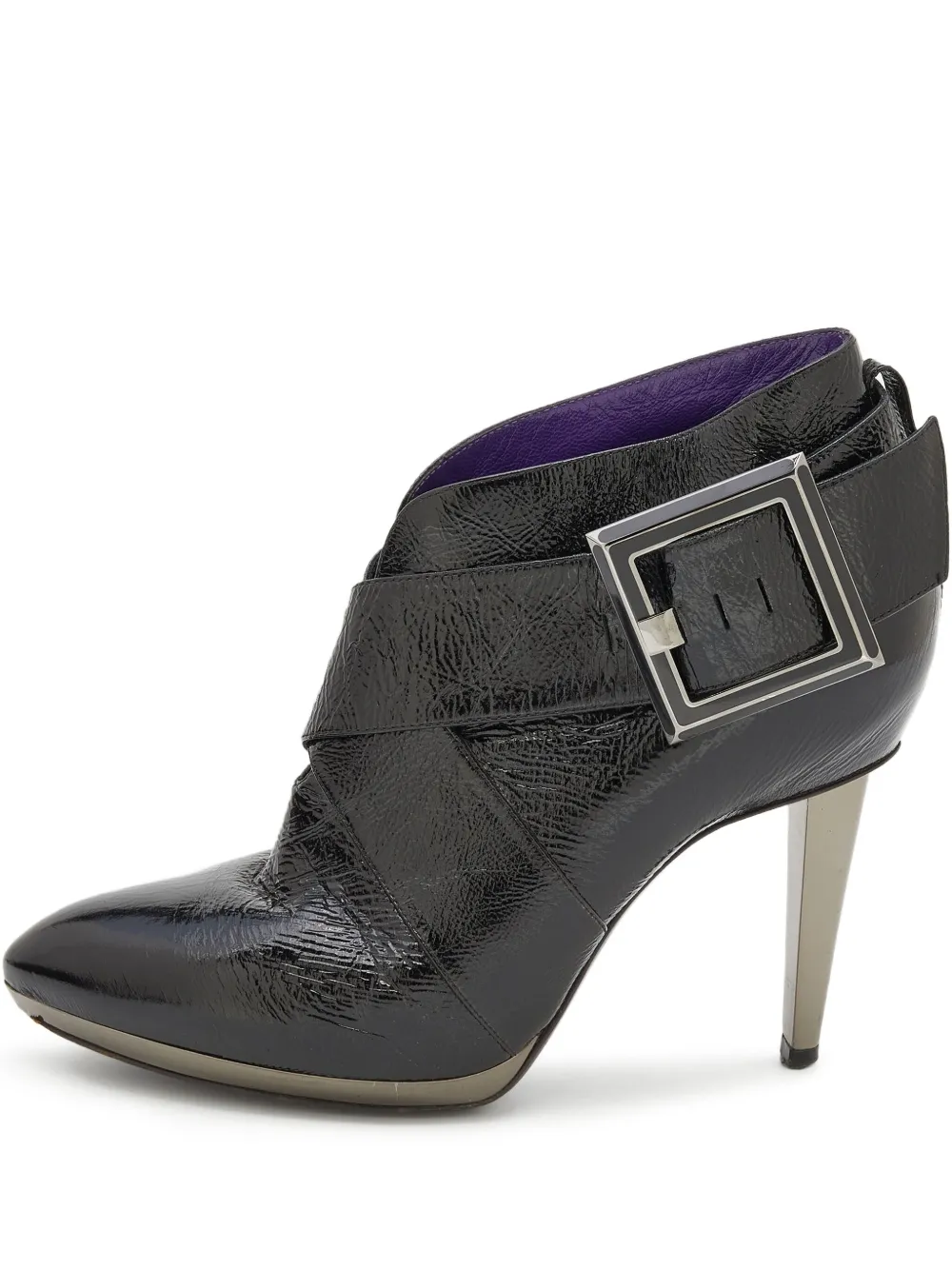 Sergio Rossi Vintage pre-owned 85mm buckled ankle boots | Black | Image 1