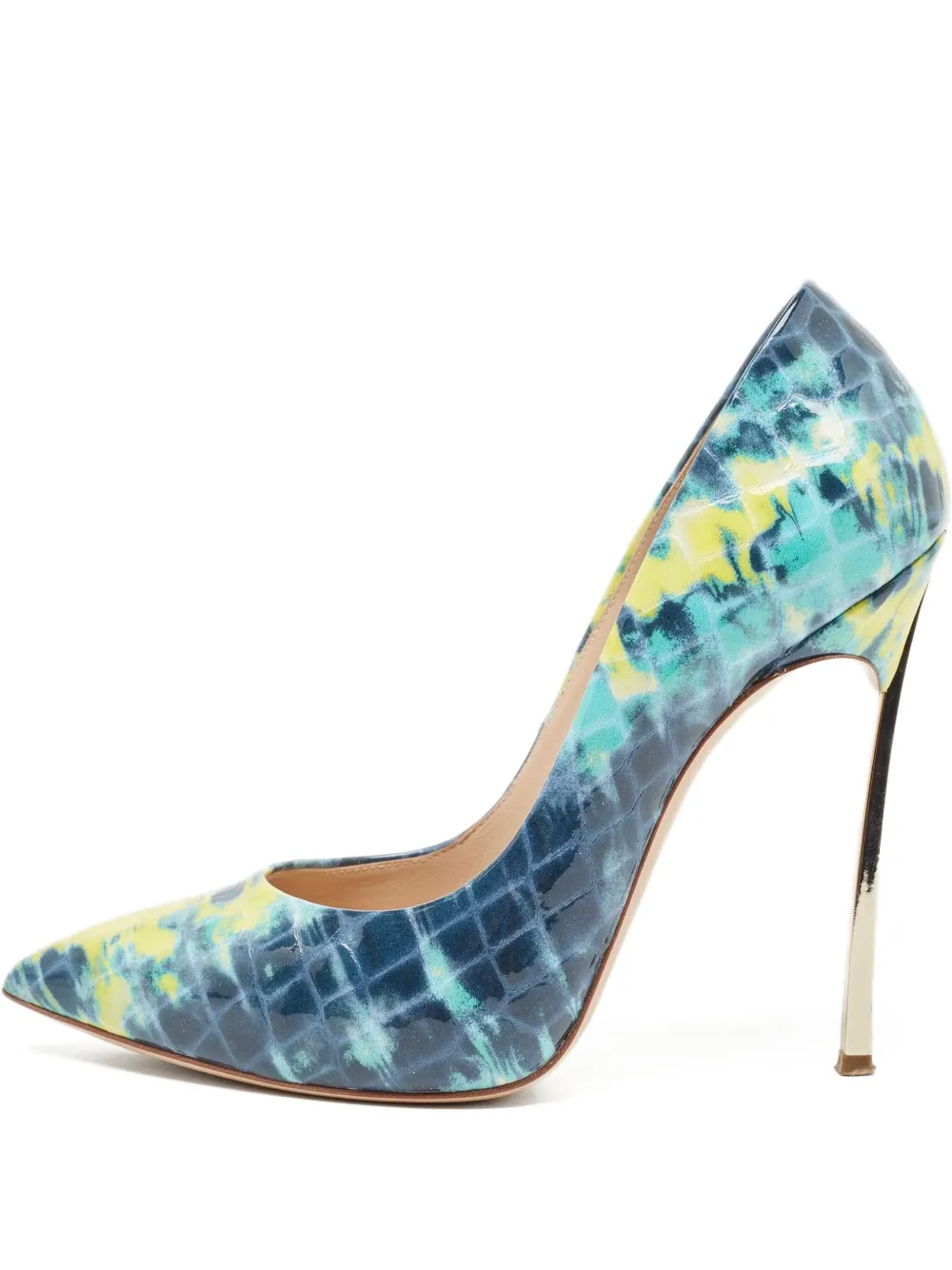 Casadei Vintage pre-owned 130mm snakeskin-print pumps | Blue | Image 1