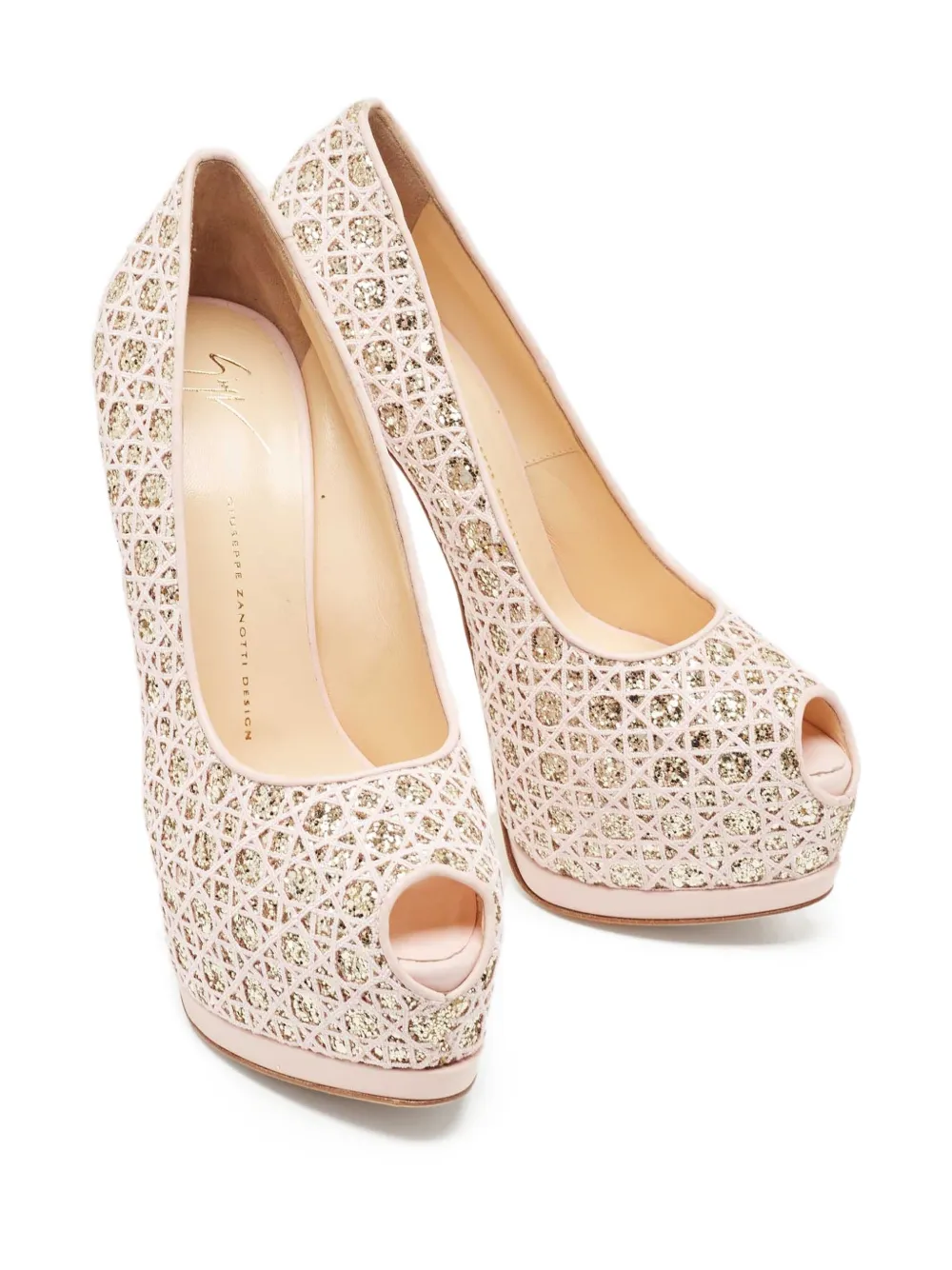 Giuseppe Zanotti Vintage Pre-owned 170 mm pumps verfraaid met glitters - Roze