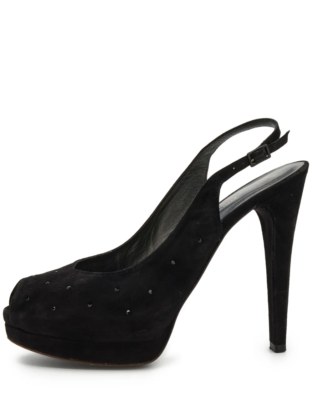 Stuart Weitzman туфли pre-owned с ремешком на пятке и открытым носком | черный | Image 1