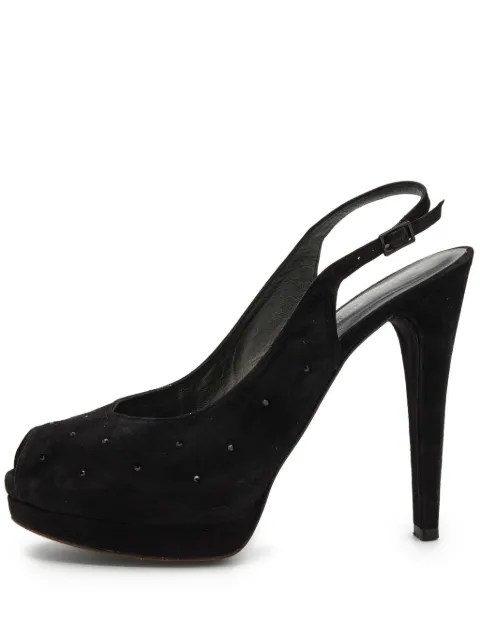 Stuart Weitzman zapatillas con tira trasera y tacón de 130mm de archivo 