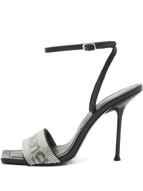Pre-Owned Alexander Wang صندل كلاسيكي بسيور وزينة كريستال وكعب 100 ملم