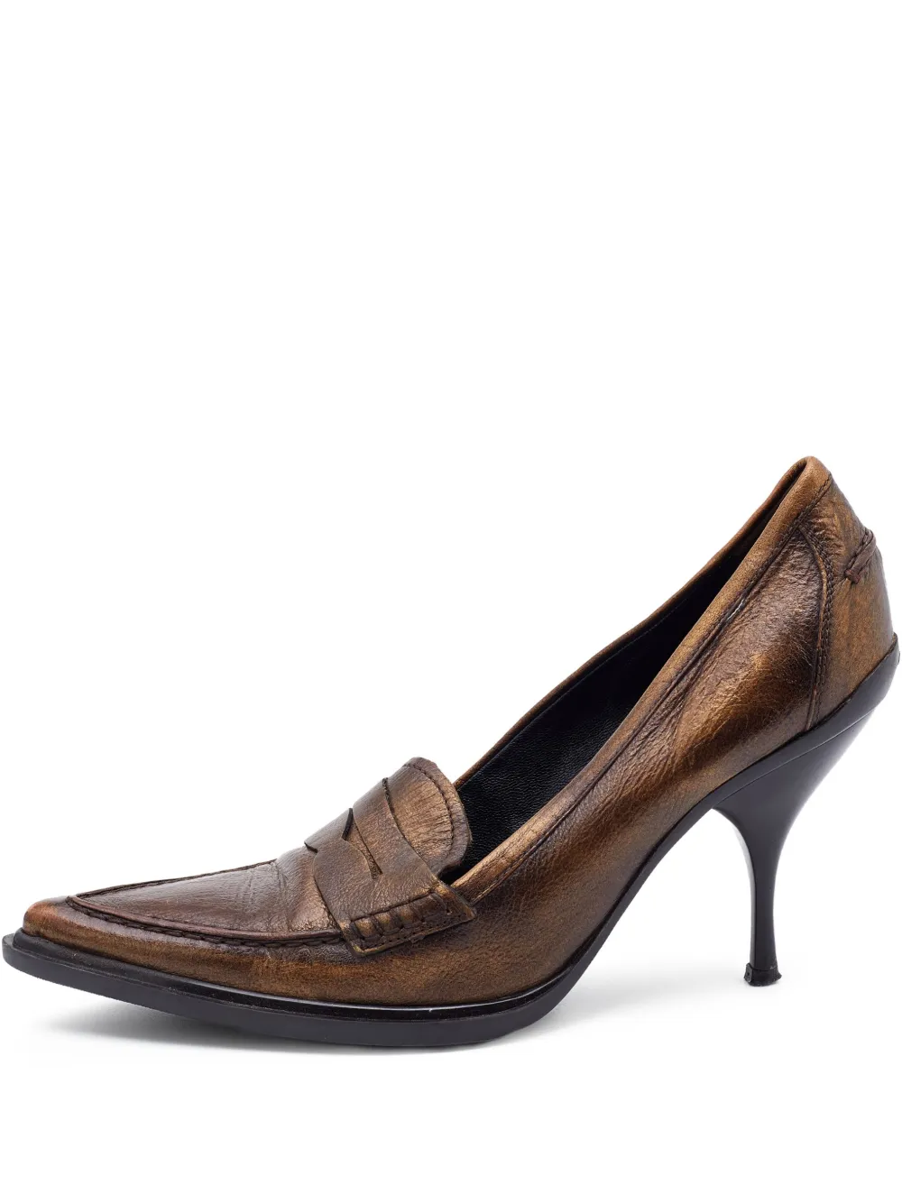 Miu Miu Pre-Owned 90mm leather pumps | Brown | Image 1