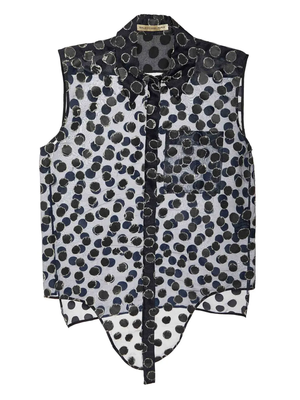 polka dot-print blouse