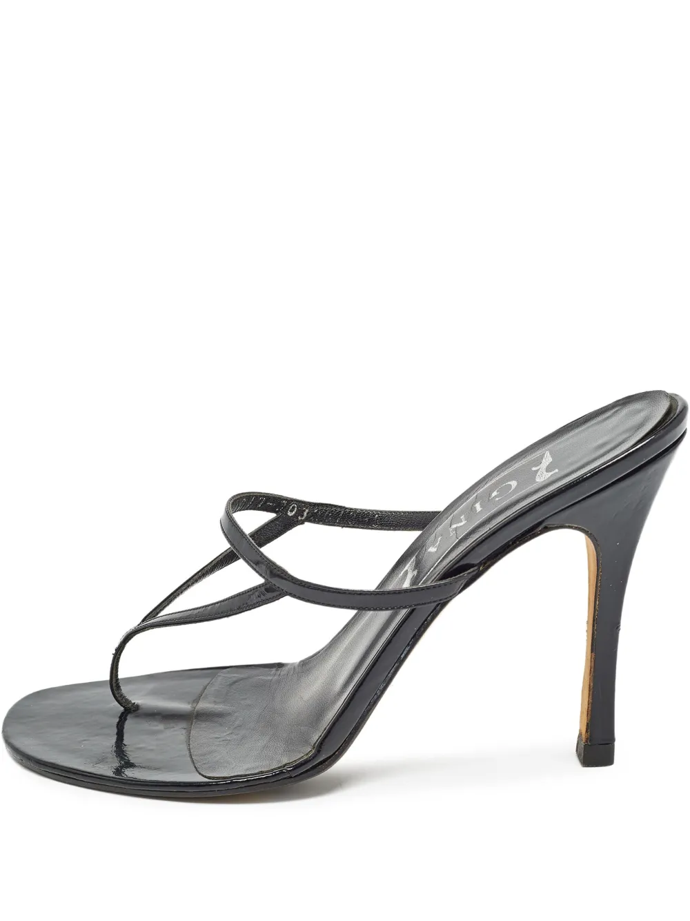 Gina pre-owned strappy open-toe heeled sandals | Black | Image 1