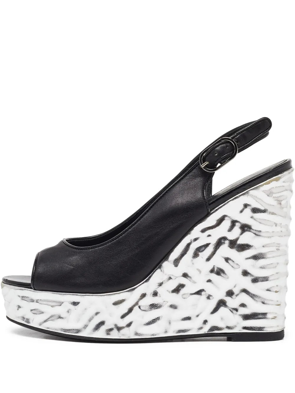 CHANEL Pre-Owned 120mm platform wedge sandals | Black | Image 1