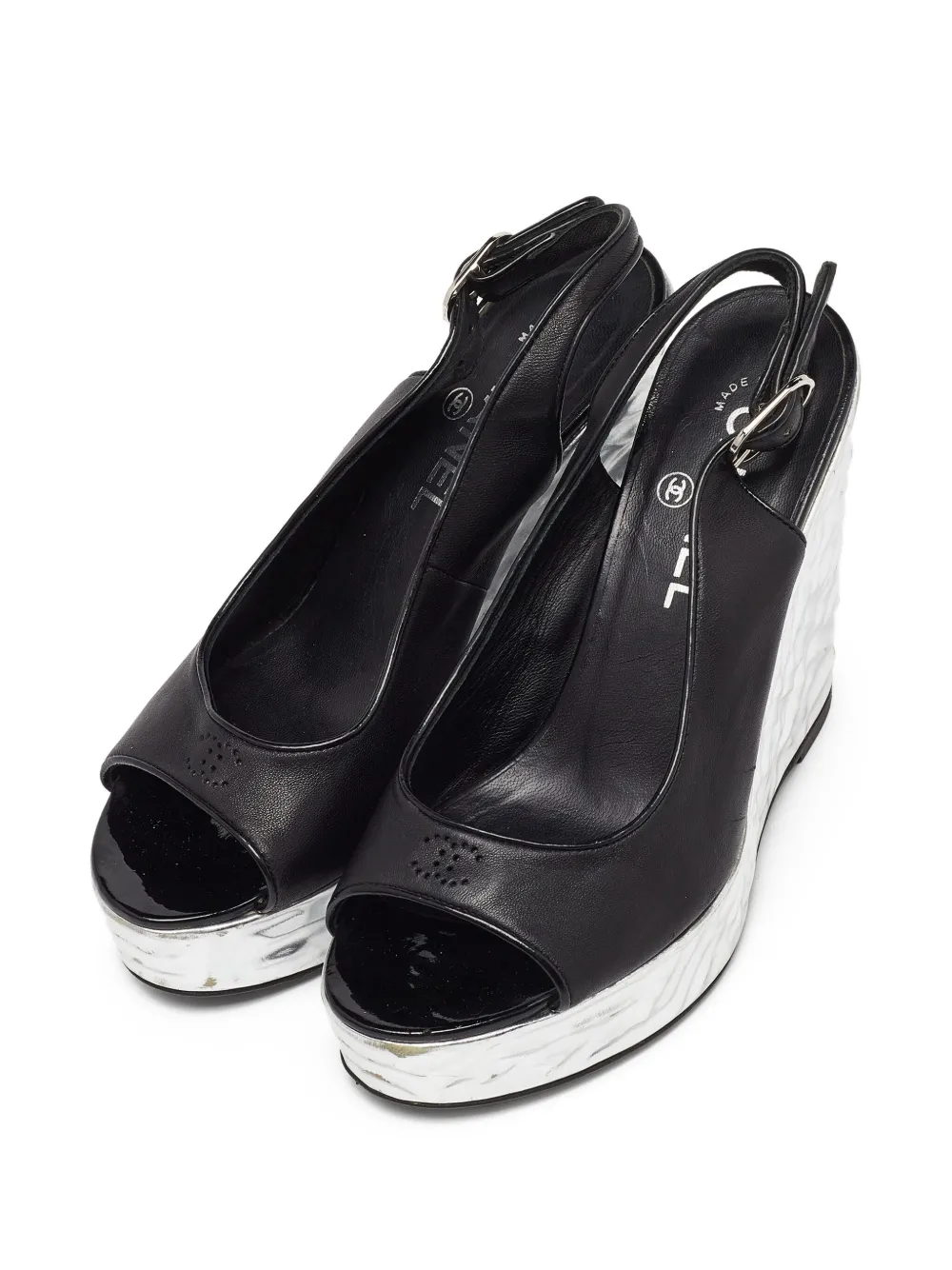 CHANEL Pre-Owned 120mm platform wedge sandals | Image 2