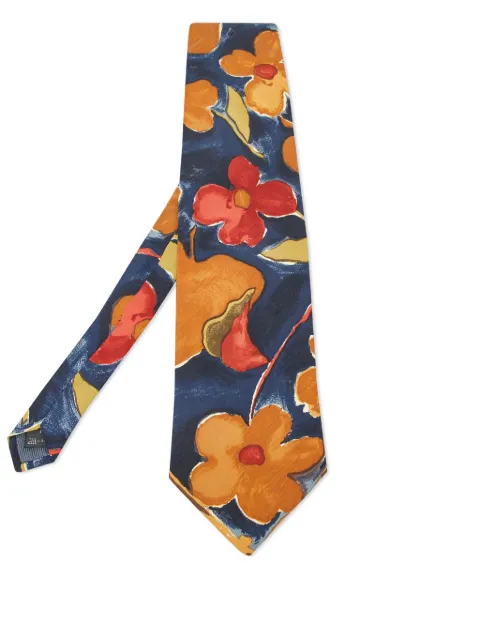 Ermenegildo Zegna Vintage corbata de seda con estampado floral