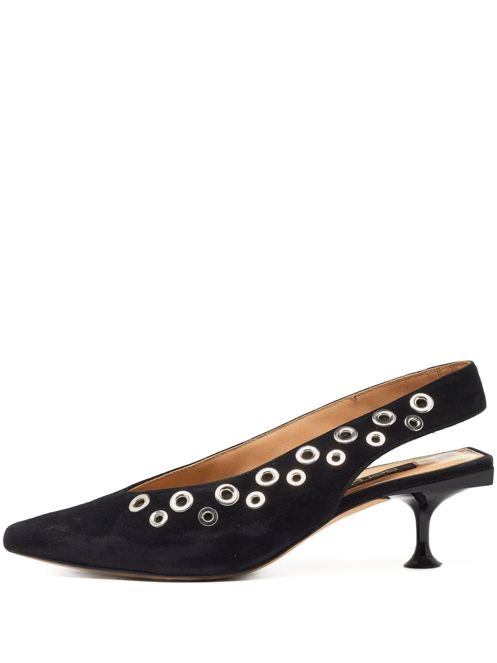 Sergio Rossi Vintage 60mm eyelet-embellished slingback pumps | Black | Image 1