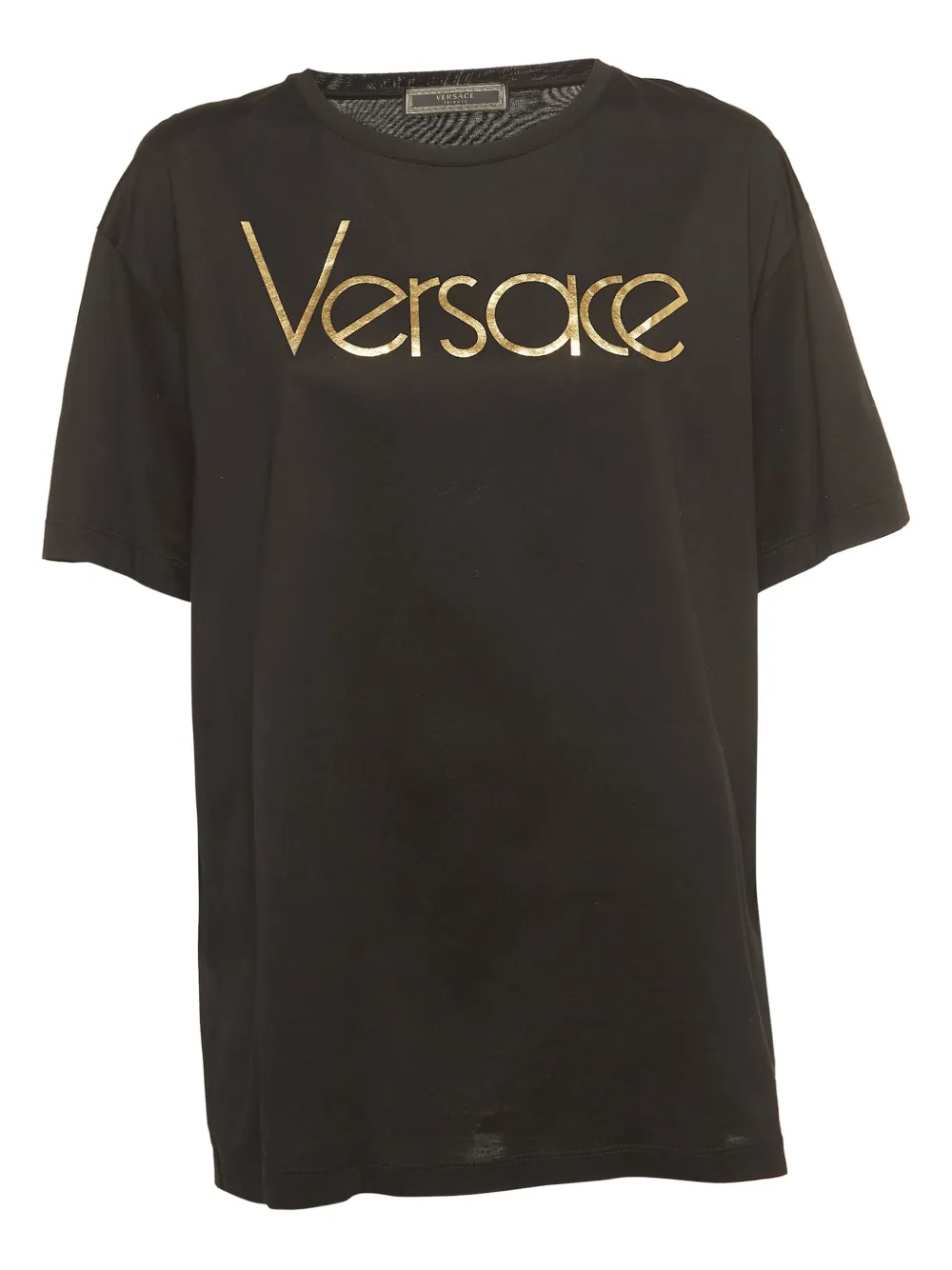 Versace Pre-Owned logo-print T-shirt | Black | Image 1