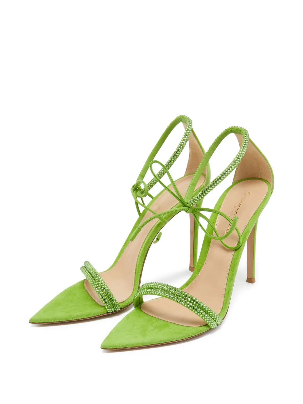 Gianvito Rossi Pre-owned 110 mm Montecarlo stiletto sandalen met bandjes - Groen