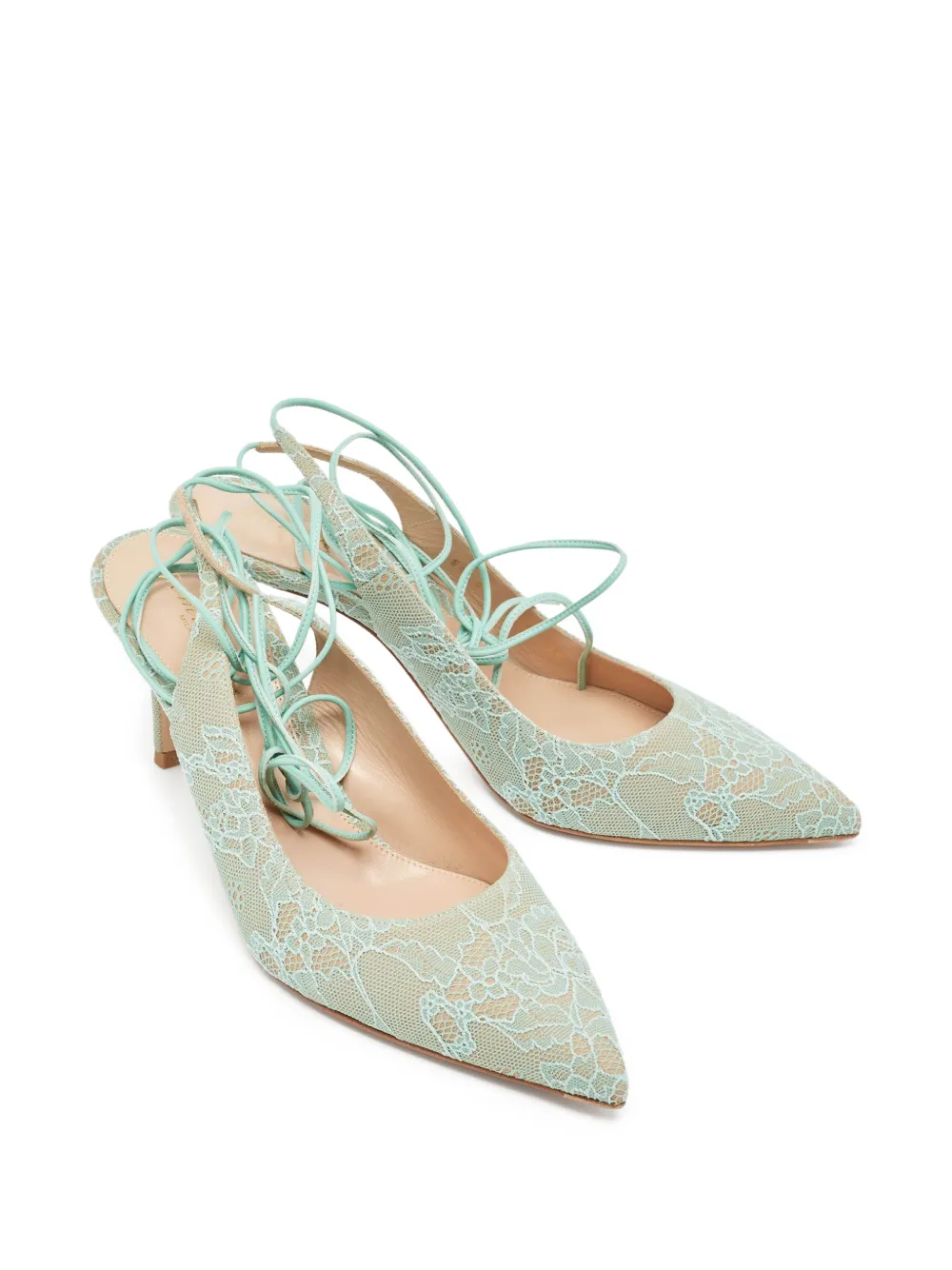 Gianvito Rossi pre-owned 80mm Irene lace-up pointed-toe pumps | Image 2
