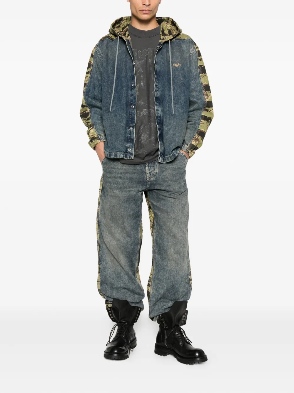 Diesel Jeans met tijgerstreep en vlak - Blauw