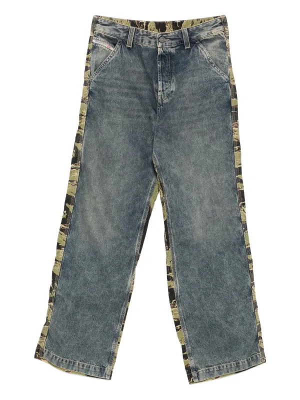 Diesel タイガーストライプ ジーンズ | ブルー | FARFETCH JP