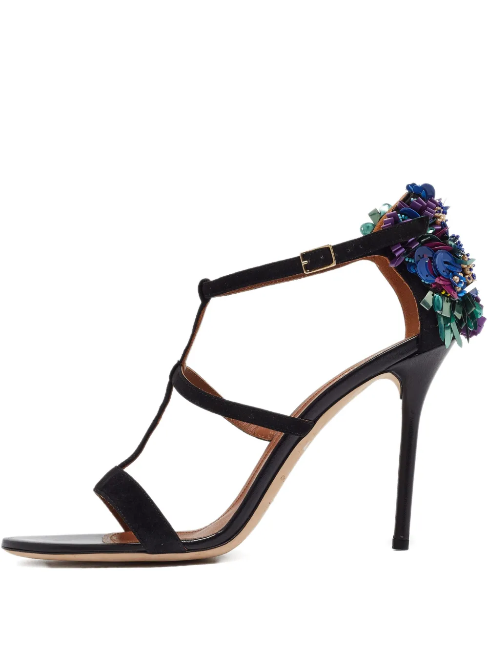 Malone Souliers embellished T-strap sandals | Black | Image 1