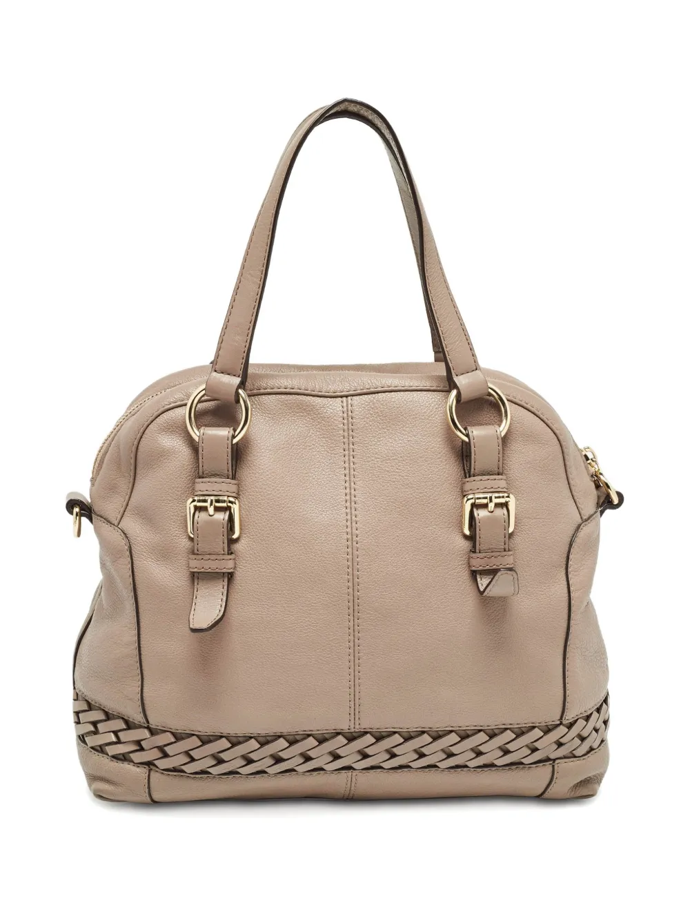 Pre-owned Michael Kors Vintage Braided-detail Leather Shoulder Bag