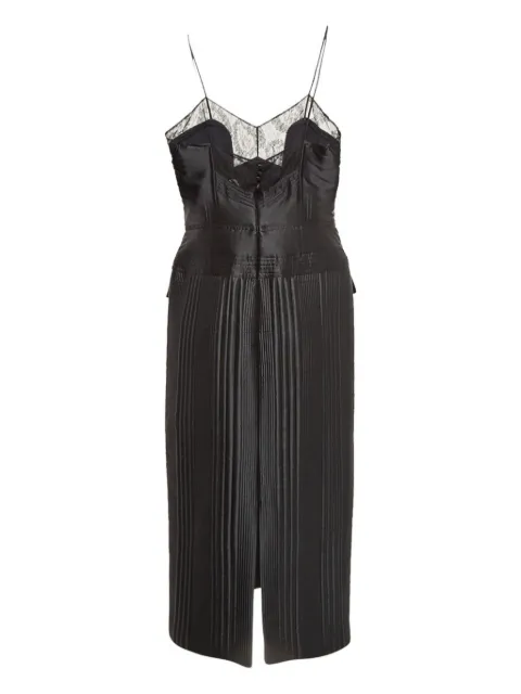 Fendi Pre-Owned lace-trim pleated dress