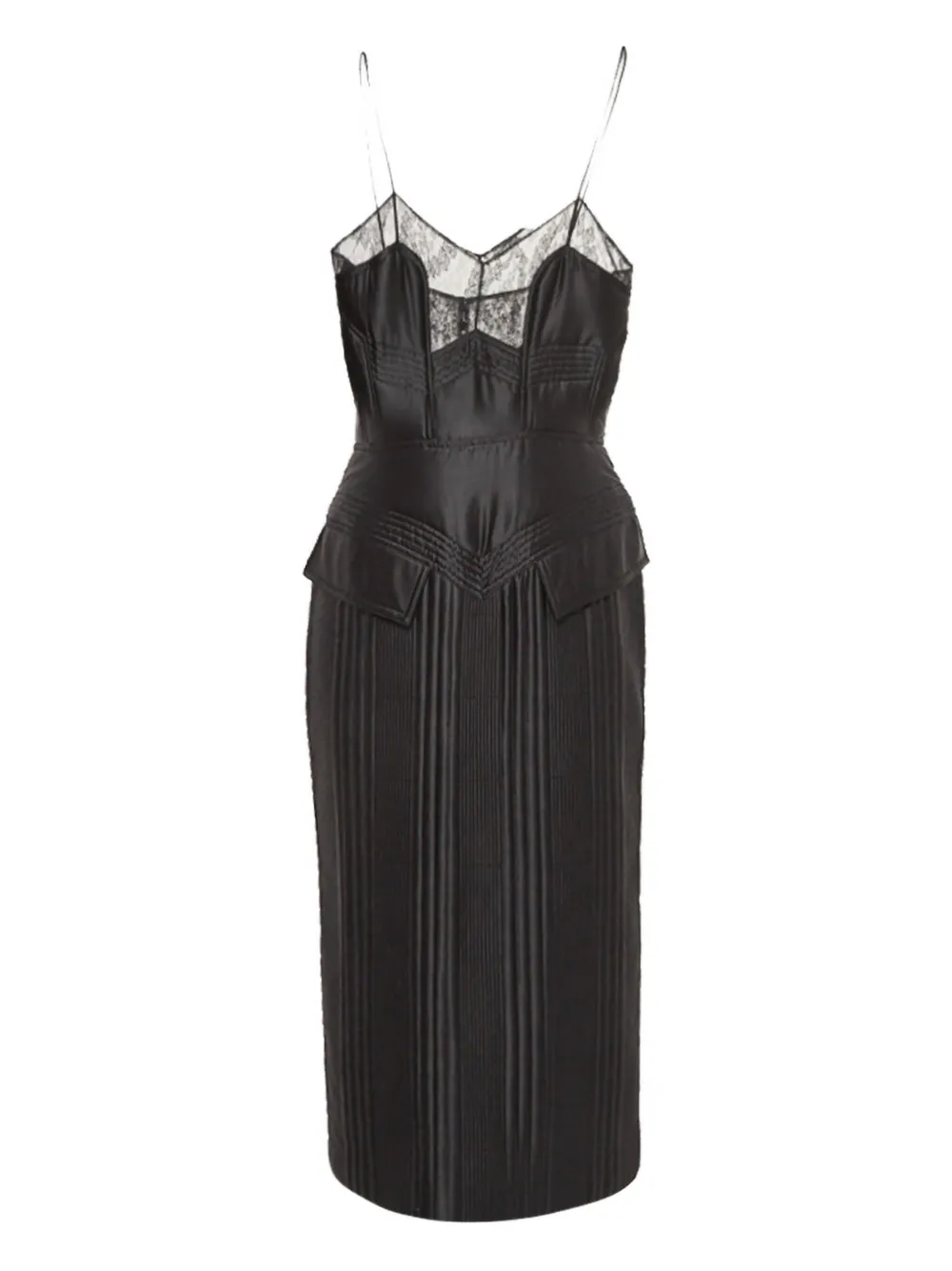 Fendi Pre-Owned lace-trim pleated dress | Image 2