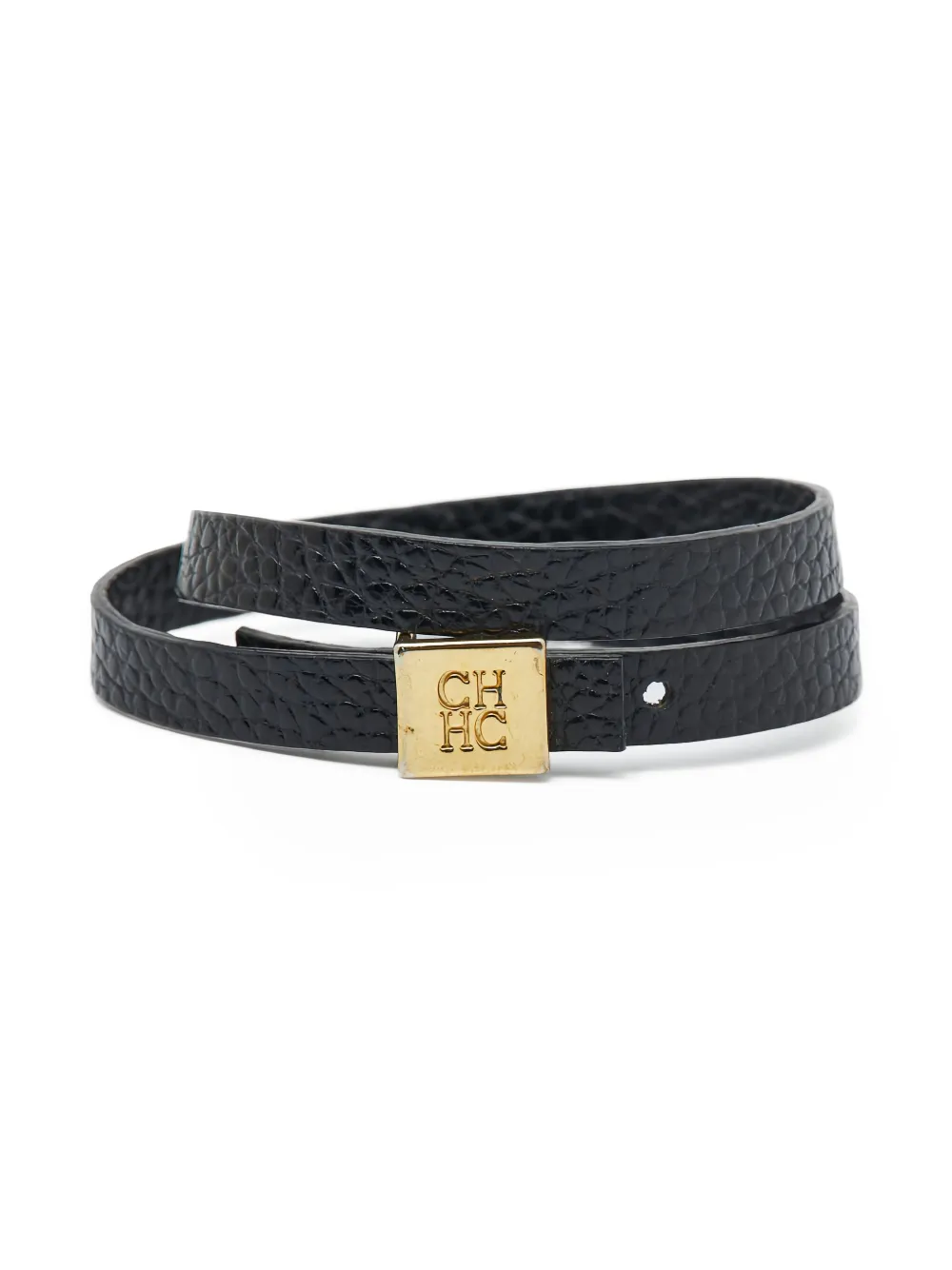 Carolina Herrera Vintage leather wrap bracelet | Black | Image 1