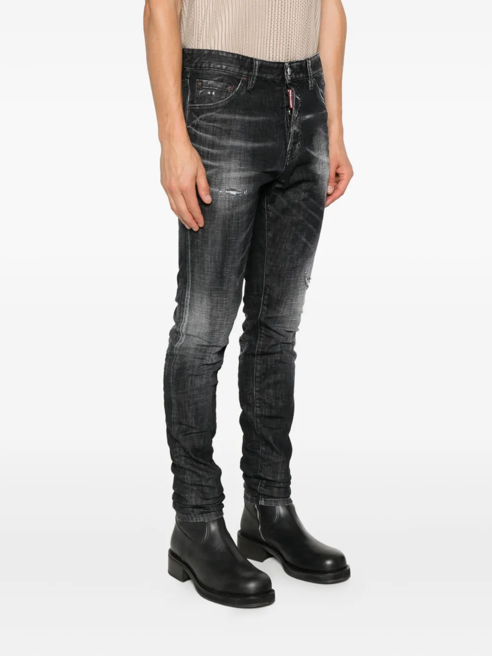DSQUARED2 Gerafelde jeans Zwart