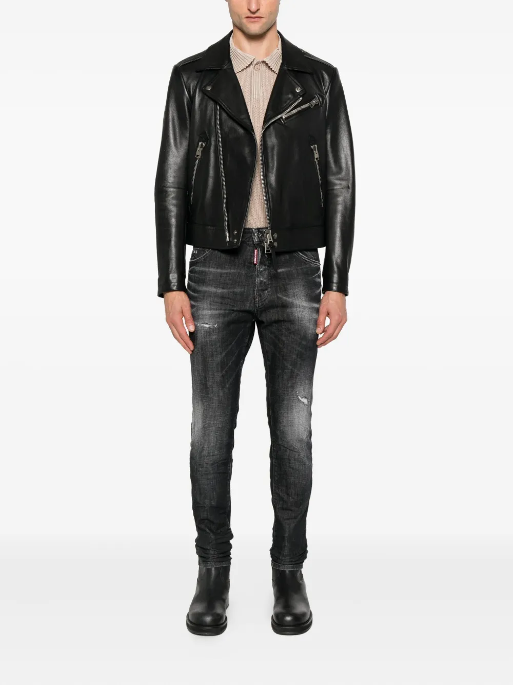 DSQUARED2 Gerafelde jeans Zwart