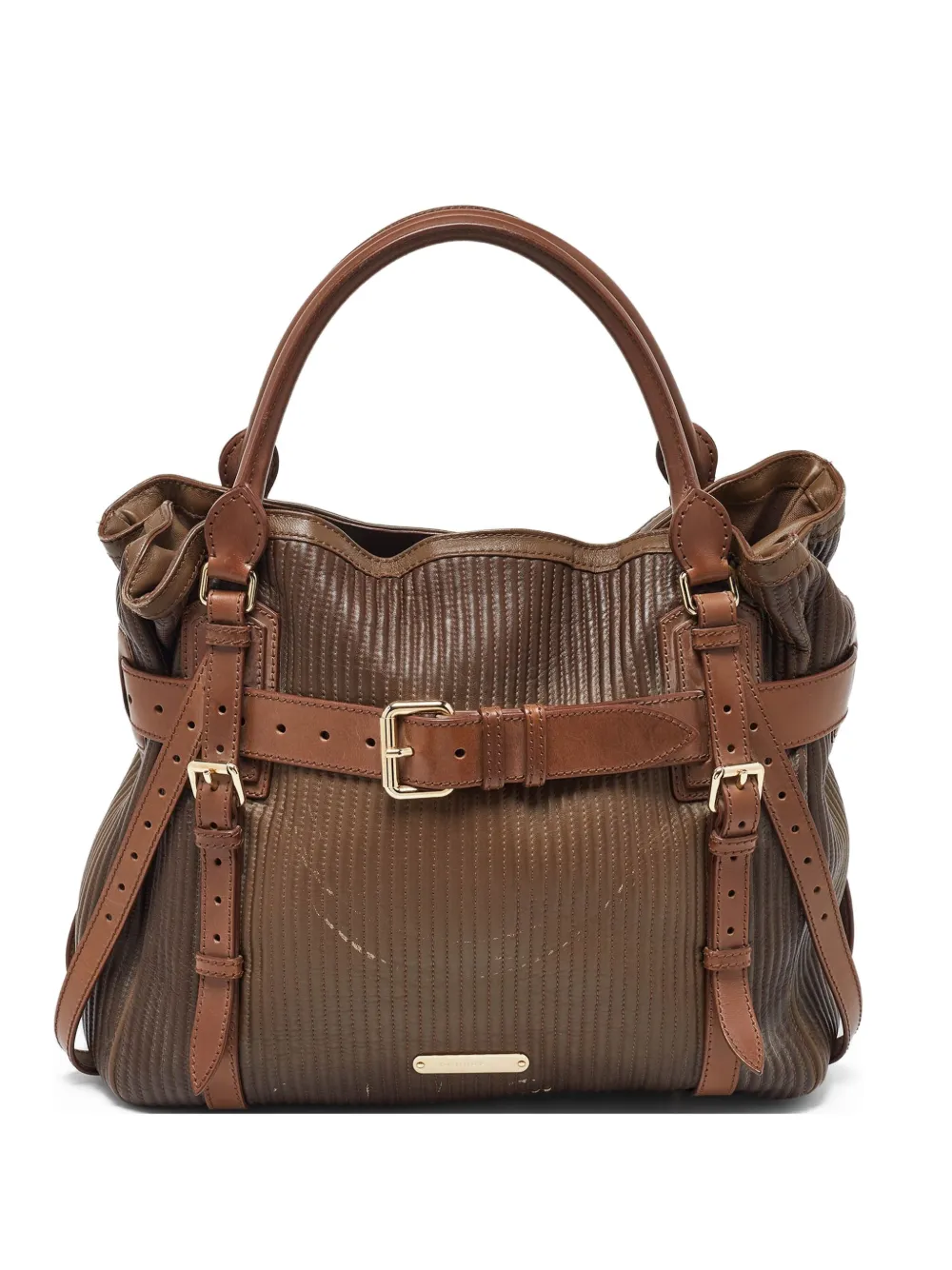 Burberry Pre-Owned leather tote bag | Brown | Image 1