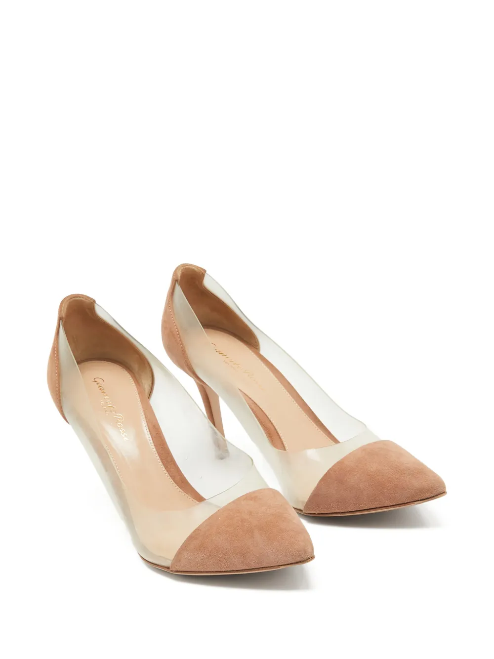 Gianvito Rossi zapatillas de archivo Plexi con tacón de 70mm | marrón | Image 1