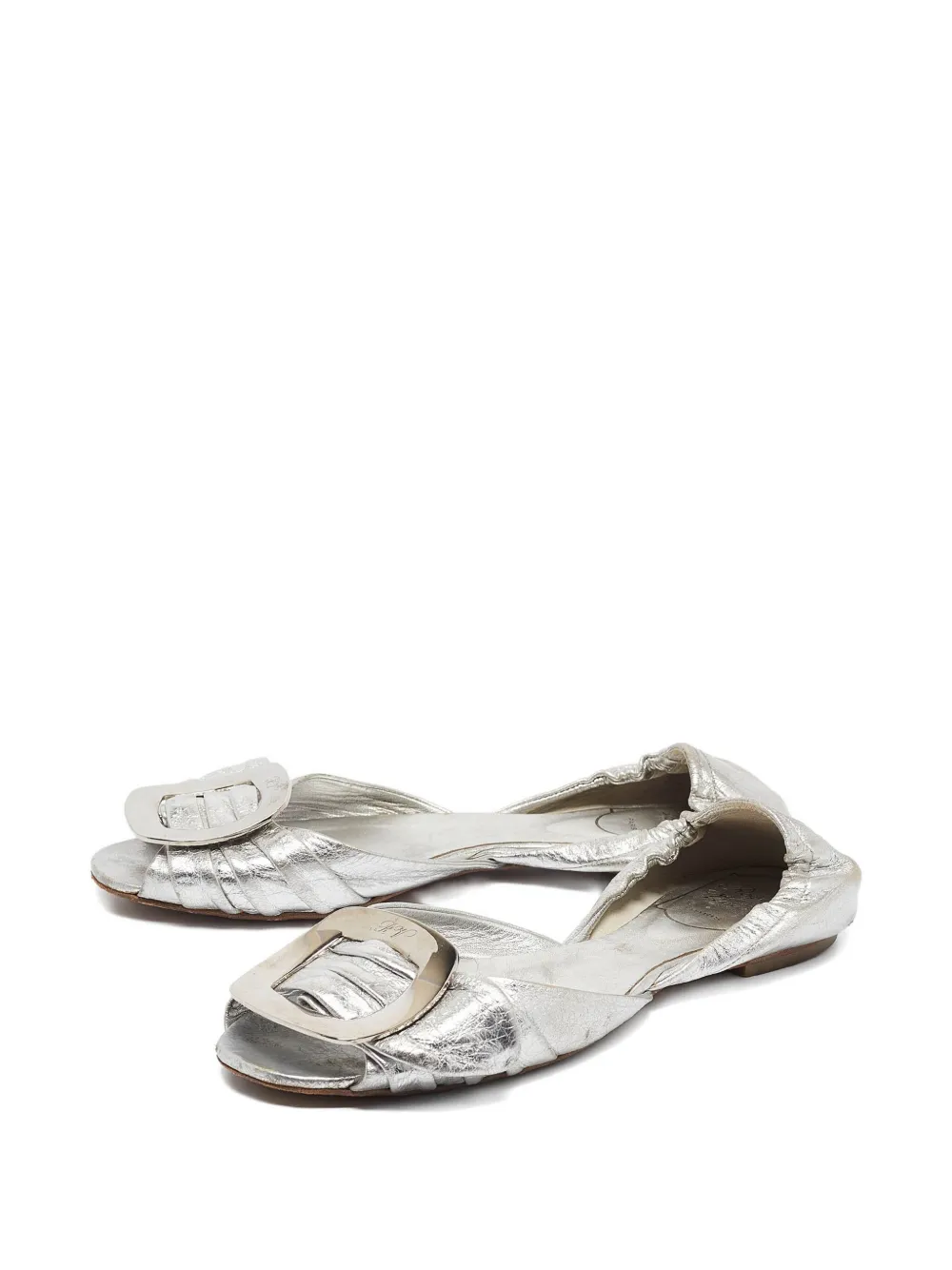Roger Vivier Vintage 2024 leren ballerina's met gesp - Grijs