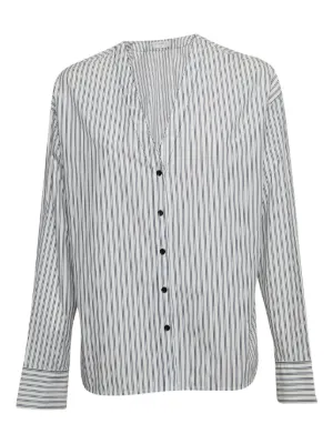 SANDRO レーストリム ストライプ トップ | ホワイト | FARFETCH JP