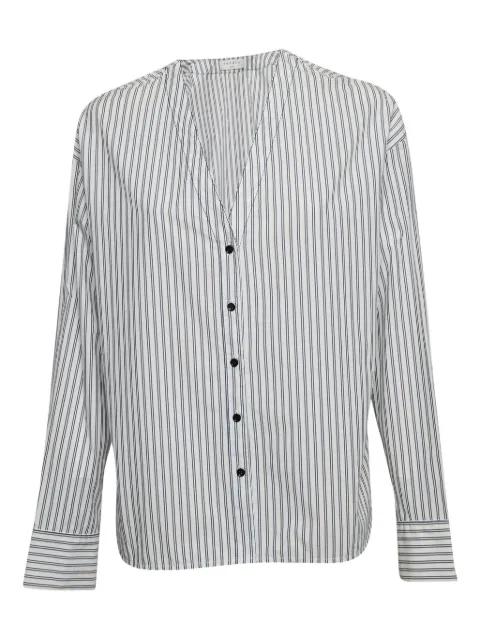 SANDRO camisa a rayas con cuello en V de archivo