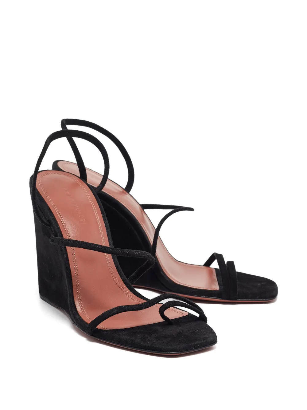 Amina Muaddi Pre-owned 2024 110mm suede wedge sandals | Image 2