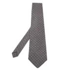 Giorgio Armani Pre-Owned patterned-jacquard silk tie - Grey