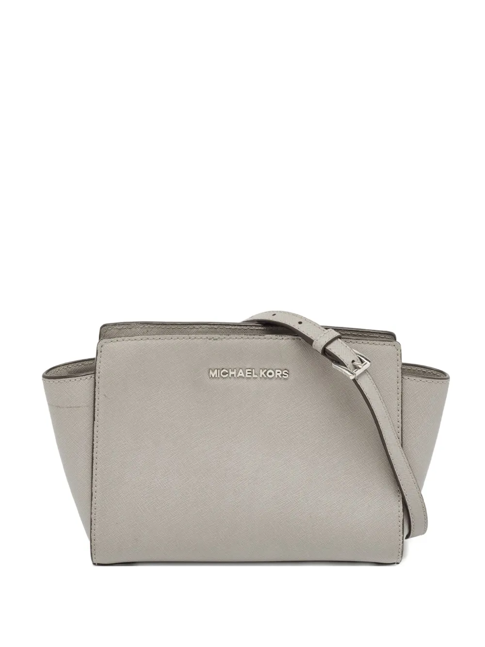 Michael Kors Vintage プレオウンド レザー ショルダーバッグ - グレー Michael Kors Vintage プレオウンド レザー ショルダーバッグ - グレー