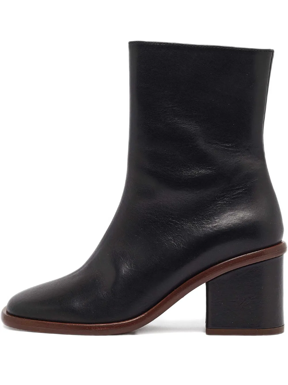 block-heel leather boots