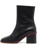 Chloé Pre-Owned block-heel leather boots - Black