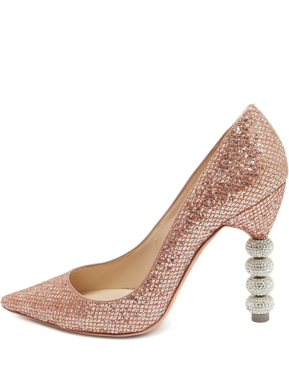 Sophia Webster 2024 105mm Glitter Coco pumps | Pink | Image 1