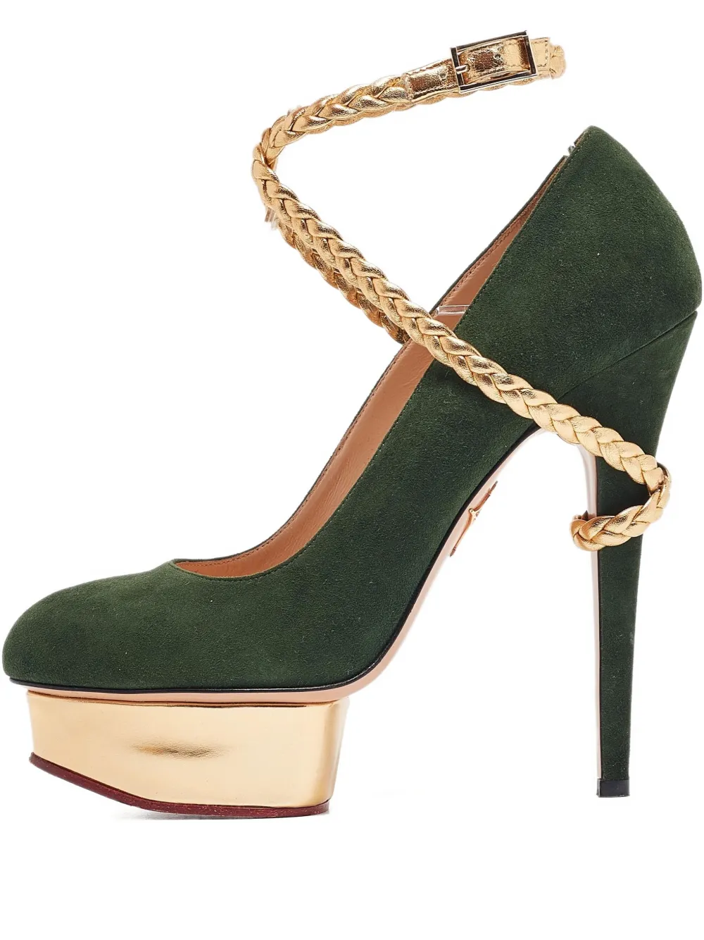 150mm leather platform pumps