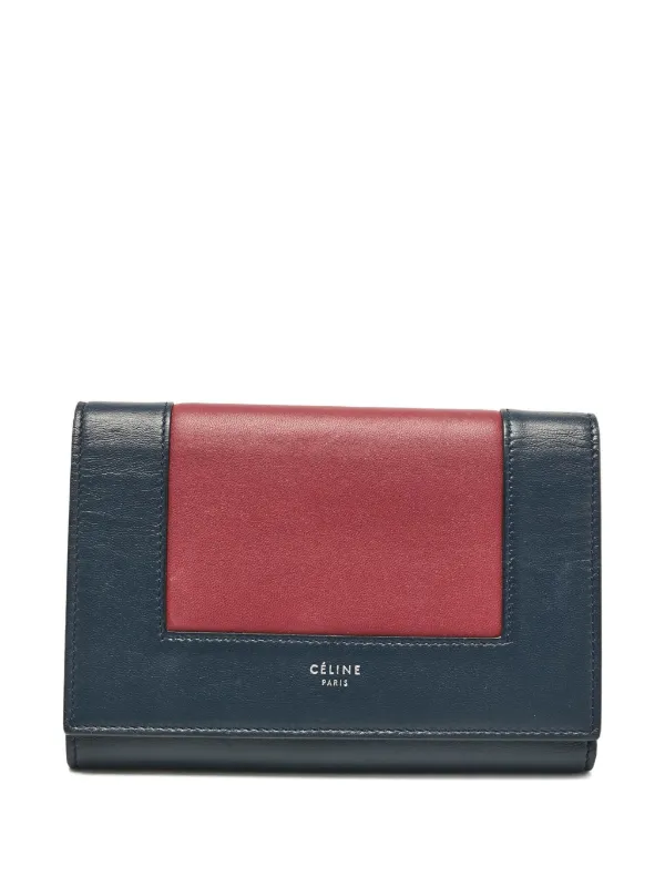 Celine Pre-Owned tri-fold Leather Wallet Blue FARFETCH ID