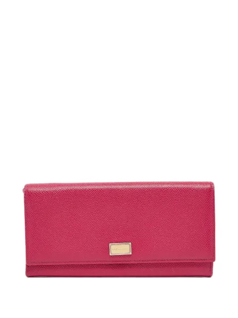 Dolce & Gabbana Pre-Owned logo-plaque leather wallet